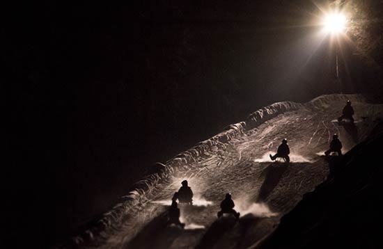 Sledging by day and night Klausberg